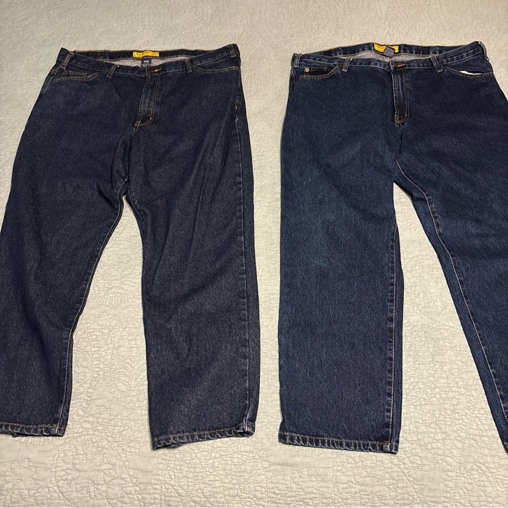 RealRanch Jeans Men’s Size 42X30 Lower Rise Relaxed Fit Blue 2 Pairs